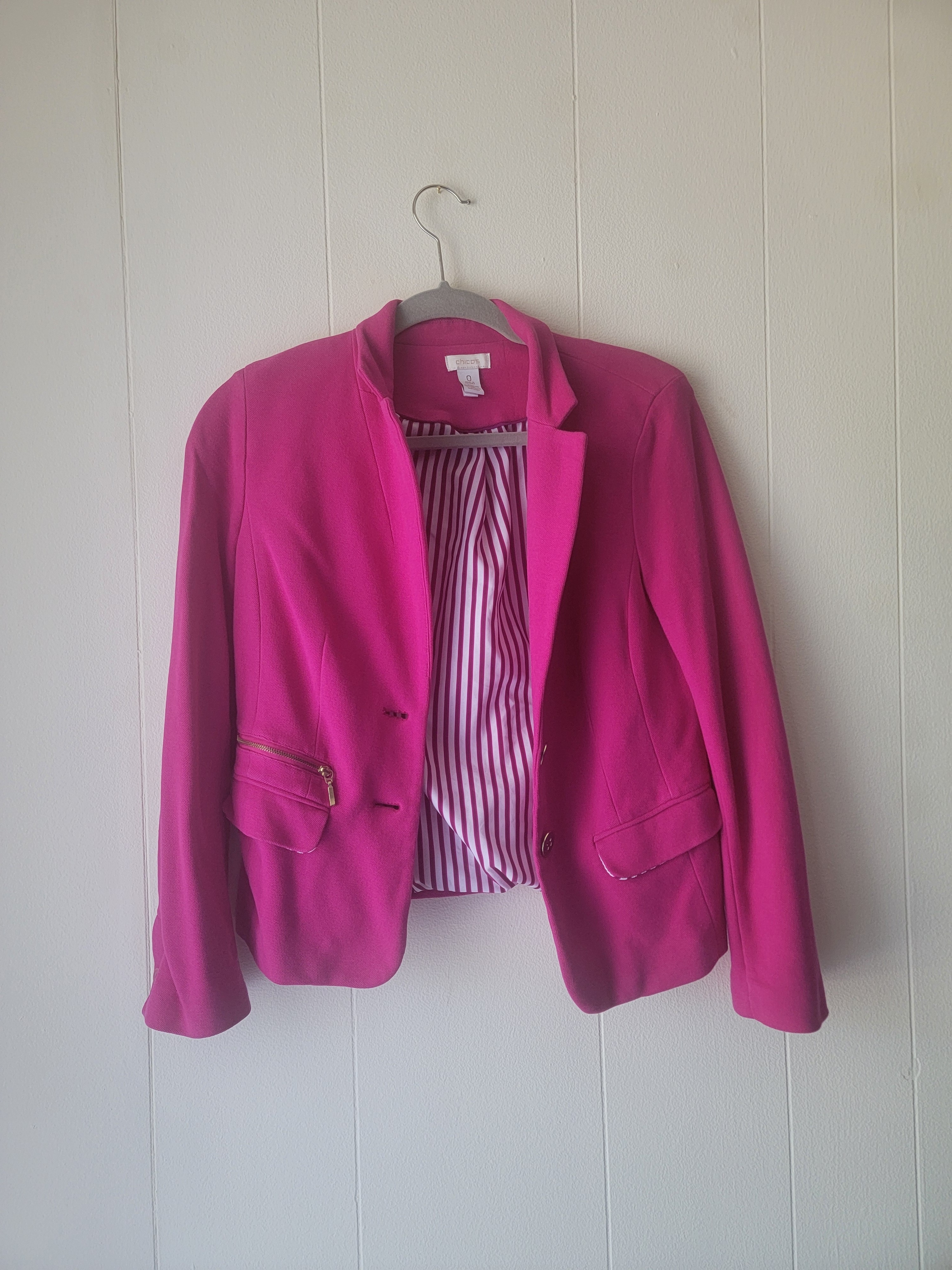 Chico's Pink Tailored Blazer
